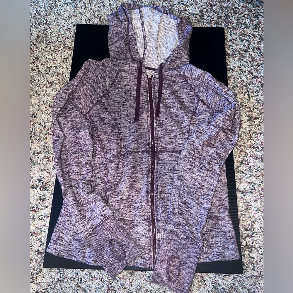 GapFit Maroon Heathered full zip sweatshirt